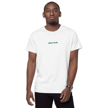 Load image into Gallery viewer, Camiseta premium de algodón para hombre blanca (bordado verde)