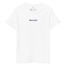 Load image into Gallery viewer, Camiseta premium de algodón para hombre blanca (bordado azul)