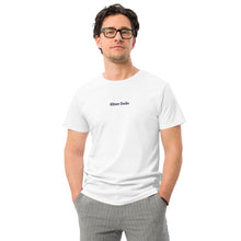 Load image into Gallery viewer, Camiseta premium de algodón para hombre blanca (bordado azul)