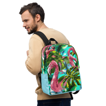 Load image into Gallery viewer, Mochila minimalista aves tropical
