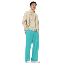 Load image into Gallery viewer, Pantalón ancho unisex turquesa