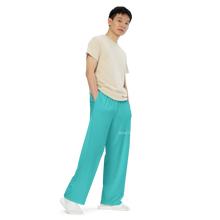 Load image into Gallery viewer, Pantalón ancho unisex turquesa