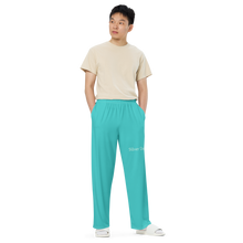 Load image into Gallery viewer, Pantalón ancho unisex turquesa