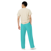 Load image into Gallery viewer, Pantalón ancho unisex turquesa