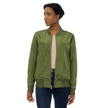 Load image into Gallery viewer, Chaqueta bomber reciclada premium bordado trasero blanco