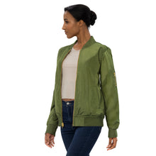 Load image into Gallery viewer, Chaqueta bomber reciclada premium bordado trasero blanco star
