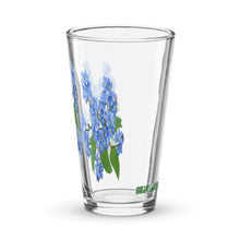 Load image into Gallery viewer, Vaso de cerveza Flor azul transparente