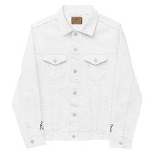 Load image into Gallery viewer, Chaqueta denim unisex Romantic bordado granate