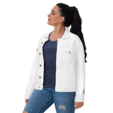 Load image into Gallery viewer, Chaqueta denim unisex Romantic bordado granate