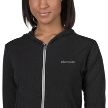 Load image into Gallery viewer, Sudadera con cremallera unisex bordado gris