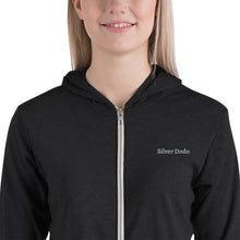 Load image into Gallery viewer, Sudadera con cremallera unisex bordado gris