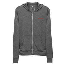 Load image into Gallery viewer, Sudadera con cremallera unisex bordado rojo