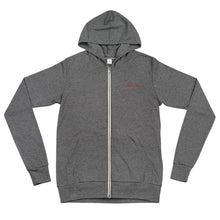 Load image into Gallery viewer, Sudadera con cremallera unisex bordado rojo