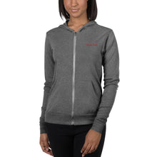 Load image into Gallery viewer, Sudadera con cremallera unisex bordado rojo