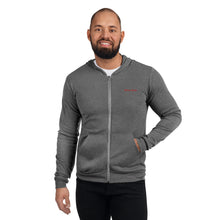 Load image into Gallery viewer, Sudadera con cremallera unisex bordado rojo