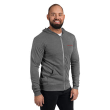Load image into Gallery viewer, Sudadera con cremallera unisex bordado rojo