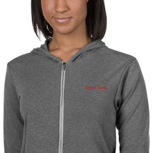 Load image into Gallery viewer, Sudadera con cremallera unisex bordado rojo