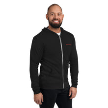 Load image into Gallery viewer, Sudadera con cremallera unisex bordado rojo