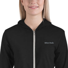 Load image into Gallery viewer, Sudadera con cremallera unisex bordado gris