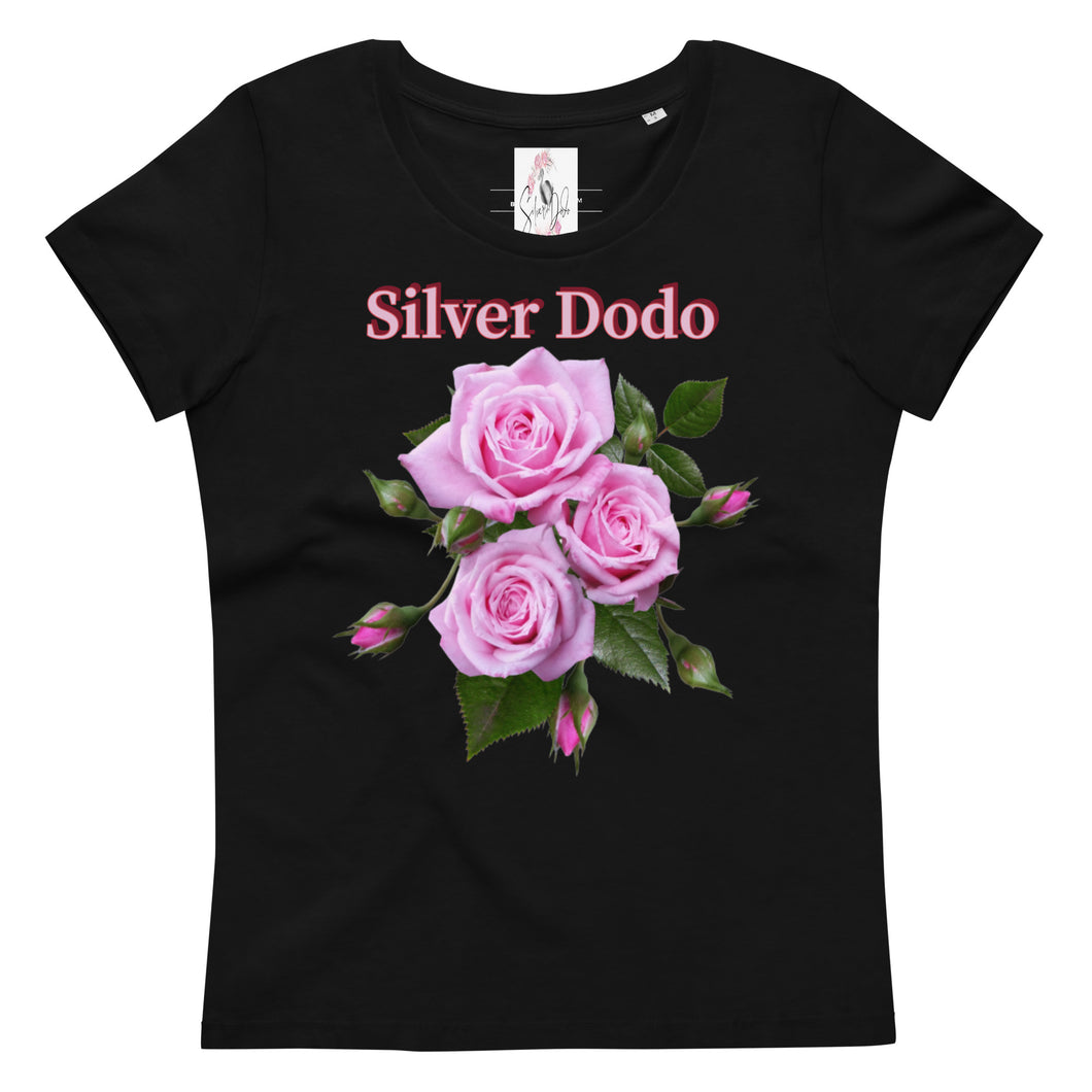 Camiseta ecológica ajustada para mujer  Rose