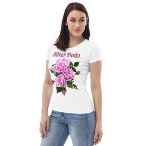 Camiseta ecológica ajustada para mujer  Rose