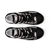Load image into Gallery viewer, Zapatillas de lona de caña alta para mujer Cebra negro Perfecto