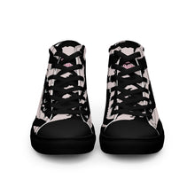 Load image into Gallery viewer, Zapatillas de lona de caña alta para mujer Cebra negro Perfecto