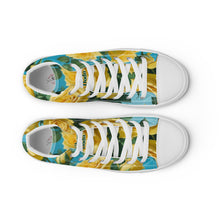 Load image into Gallery viewer, Zapatillas de lona de caña alta para mujer Golden Bloom star