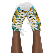 Load image into Gallery viewer, Zapatillas de lona de caña alta para mujer Golden Bloom star