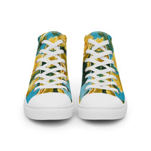 Load image into Gallery viewer, Zapatillas de lona de caña alta para mujer Golden Bloom star