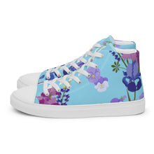 Load image into Gallery viewer, Zapatillas de lona de caña alta para mujer Zuri columbia blue