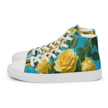 Load image into Gallery viewer, Zapatillas de lona de caña alta para mujer Golden Bloom star