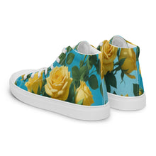 Load image into Gallery viewer, Zapatillas de lona de caña alta para mujer Golden Bloom star