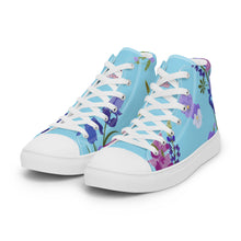 Load image into Gallery viewer, Zapatillas de lona de caña alta para mujer Zuri columbia blue