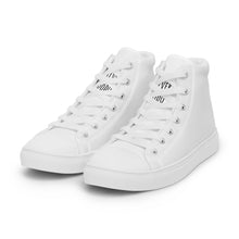 Load image into Gallery viewer, Zapatillas de lona de caña alta para mujer blanco