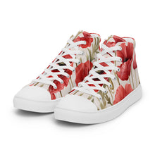 Load image into Gallery viewer, Zapatillas de lona de caña alta para mujer Marsala