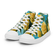 Load image into Gallery viewer, Zapatillas de lona de caña alta para mujer Golden Bloom star