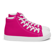 Load image into Gallery viewer, Zapatillas de lona de caña alta para mujer medium violet red