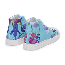 Load image into Gallery viewer, Zapatillas de lona de caña alta para mujer Zuri columbia blue