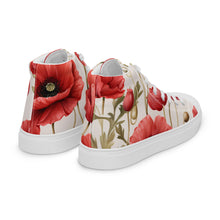 Load image into Gallery viewer, Zapatillas de lona de caña alta para mujer Marsala