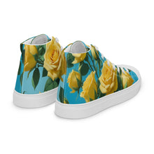 Load image into Gallery viewer, Zapatillas de lona de caña alta para mujer Golden Bloom star