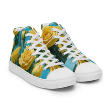 Load image into Gallery viewer, Zapatillas de lona de caña alta para mujer Golden Bloom star