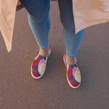 Load image into Gallery viewer, Zapatillas de lona sin cordones para mujer Claveles Enchantés