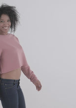 Load and play video in Gallery viewer, Bella Canvas Cropped Sweatshirt.mp4