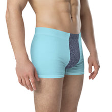 Load image into Gallery viewer, Calzoncillos boxer azul brillantina azul celeste