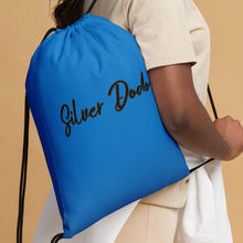 Load image into Gallery viewer, Mochila con cordones básica azul marino claro