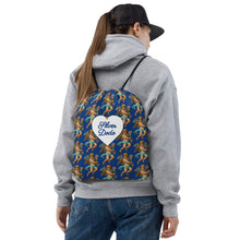 Load image into Gallery viewer, Mochila con cordones Deleite azul cerúleo oscuro Celestial