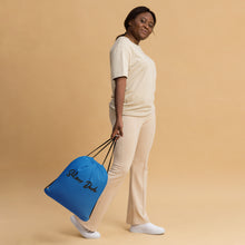 Load image into Gallery viewer, Mochila con cordones básica azul marino claro