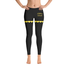 Load image into Gallery viewer, Leggings corazones amarillos negro
