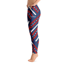 Load image into Gallery viewer, Leggins rojo azul estrellas